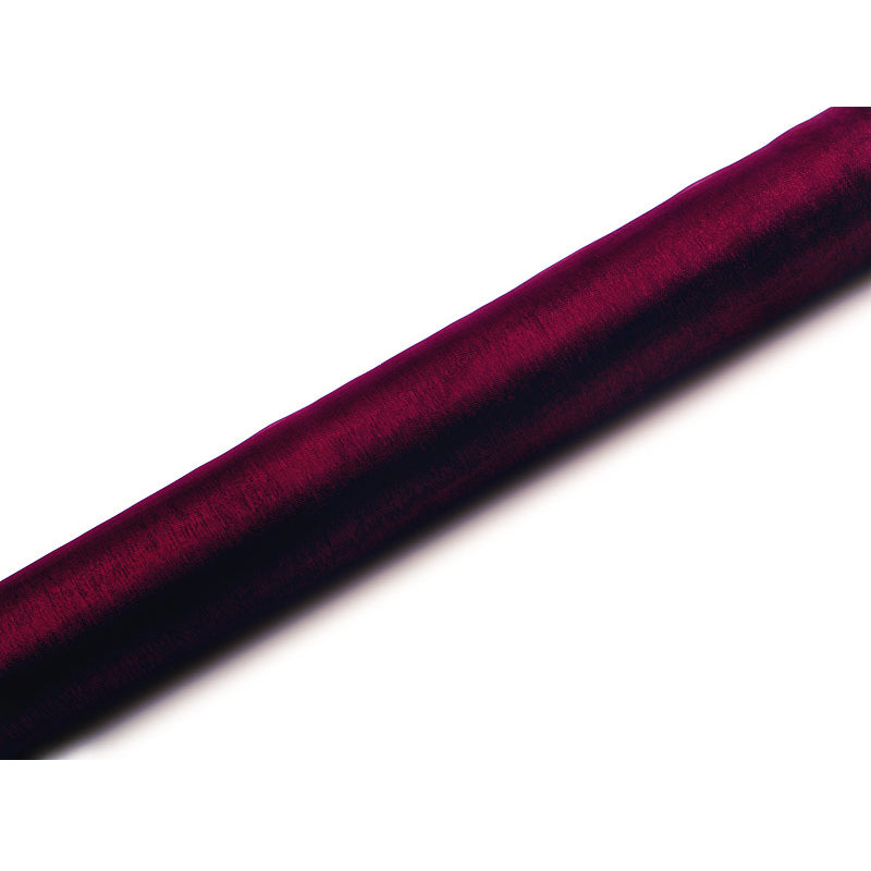 Organza Stoff 9m x 36cm in Dunkelrot