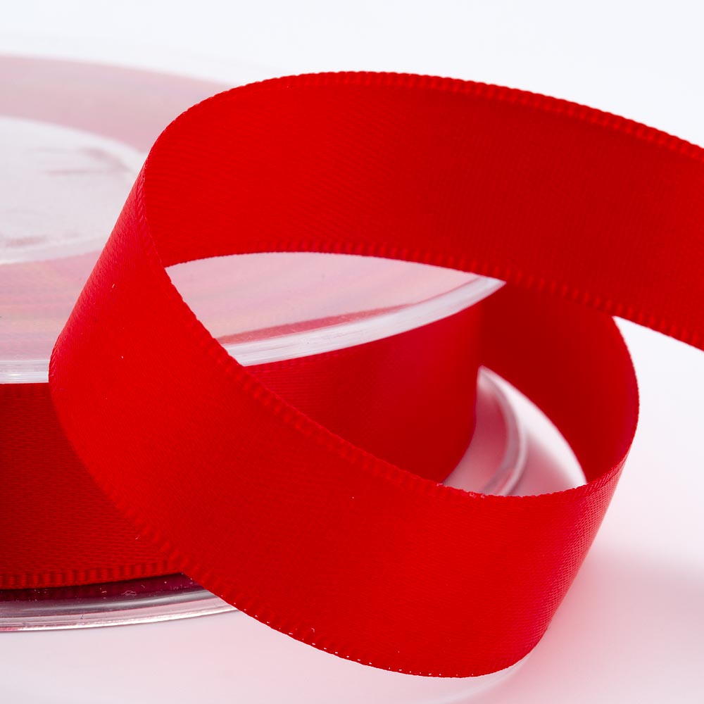 Satinband 10mm in rot  - 25 Meter Rolle