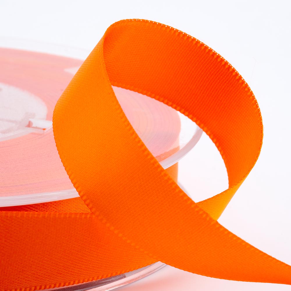 Satinband 10mm in orange  - 25 Meter Rolle