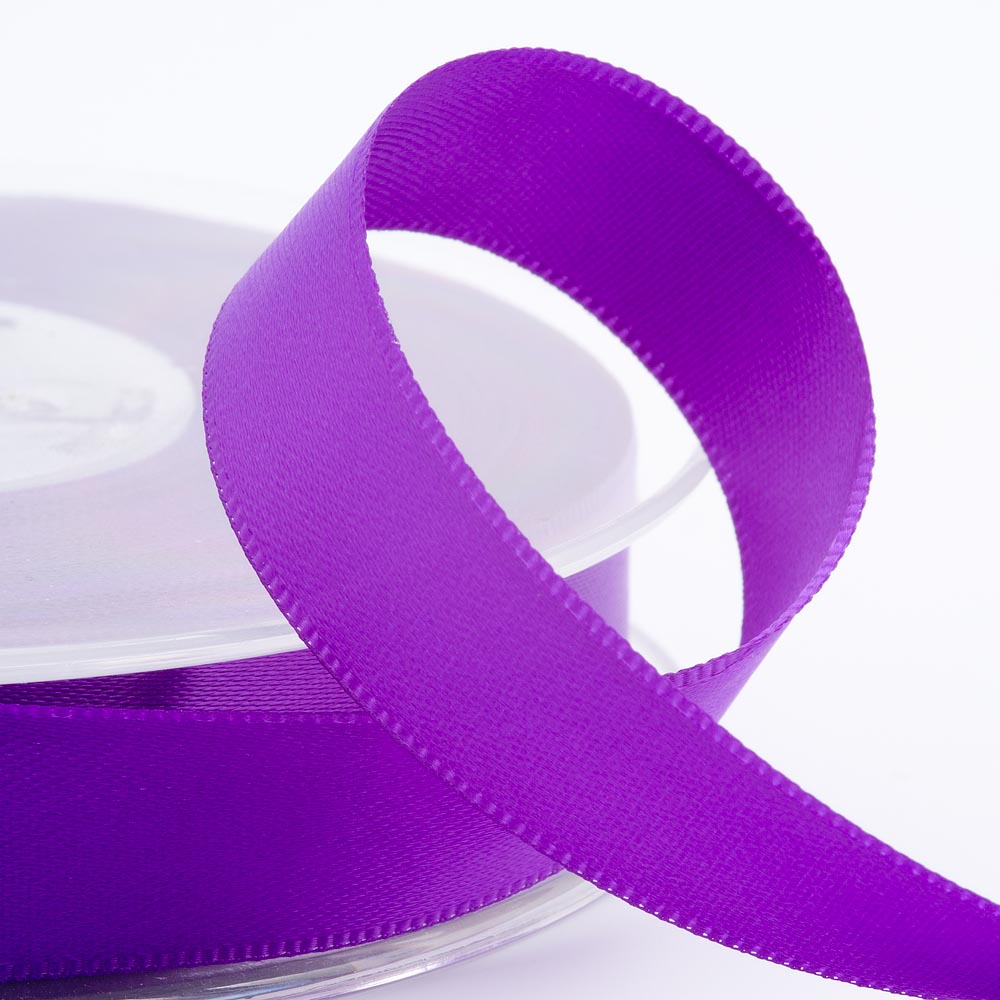 Satinband 10mm in violett - 25 Meter Rolle