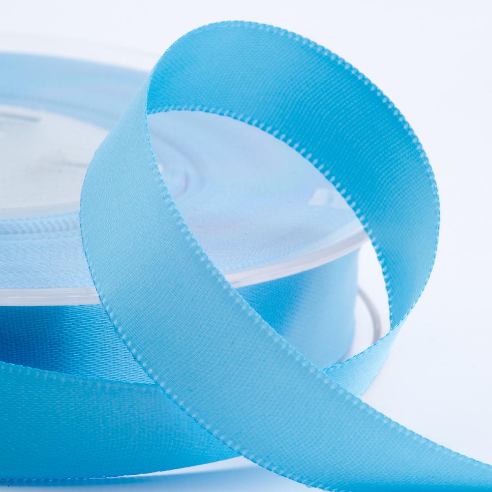 Satinband 10mm in hellblau - 25 Meter Rolle