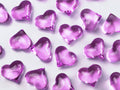 30 Kristallherzen in Violett