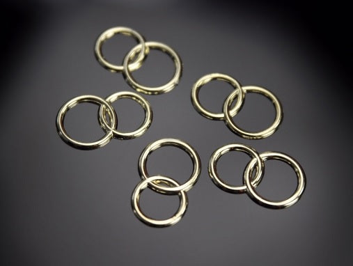 25 Stück Streudeko "Ringe" Hellgold