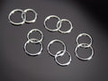 25 Stück Streudeko "Ringe" Silber