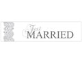 Autoschild "Just Married" in silber