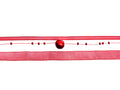 Perlengirlande mit Satin in Rot -1,20 Meter