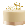 Tortenaufsatz "Just Married" Gold Glitzer.