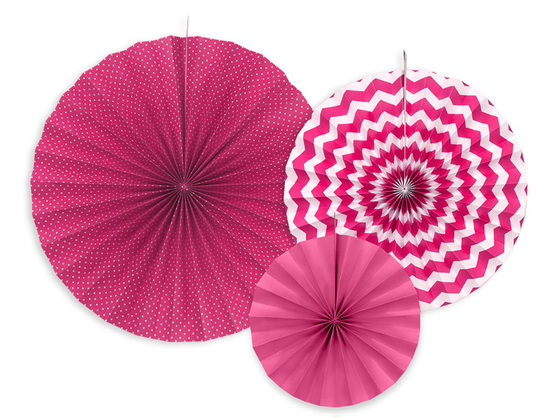 3 Deko-Rosetten in Pink