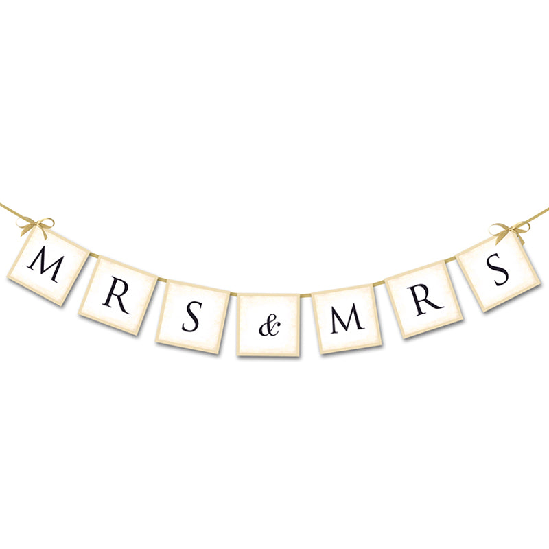 Girlande "MRS & MRS" 90cm - Frauenhochzeit