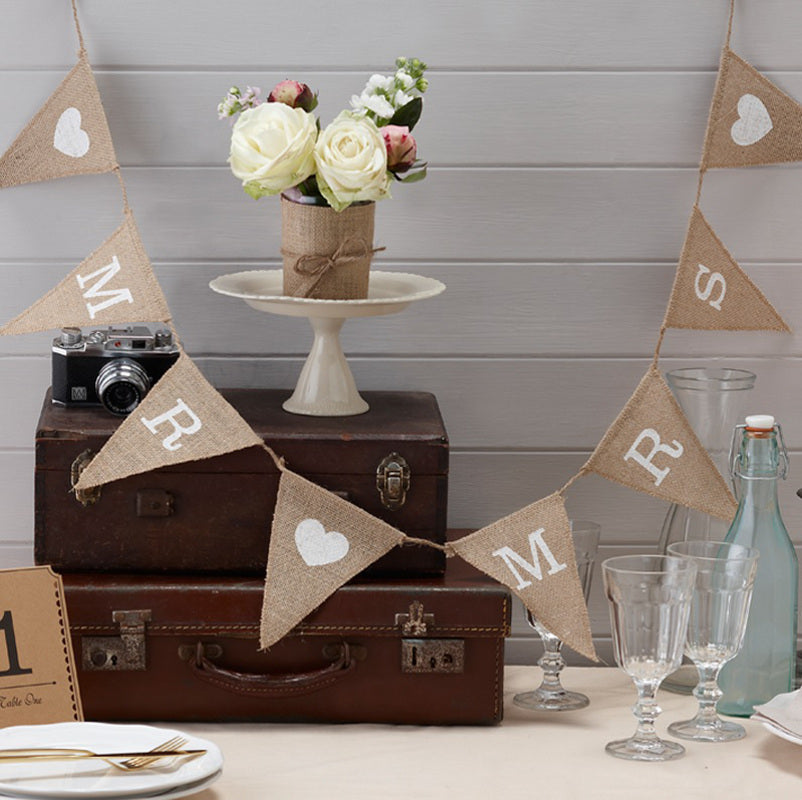 1,50m Girlande "MR & MRS" Vintage