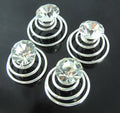 4 Curlies "Strass" 8mm Kristall