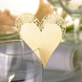 10 Platzkarten "Herz" ans Glas in Ivory