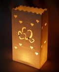 10er Pack Candle Bags "Herz in Herz" in weiß