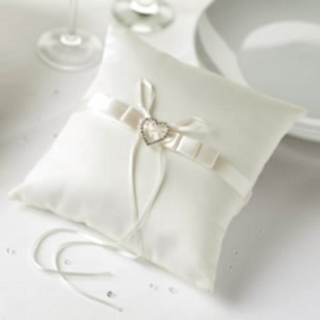 Ringkissen "Herz" in ivory - inkl. Aufbewahrungsbox