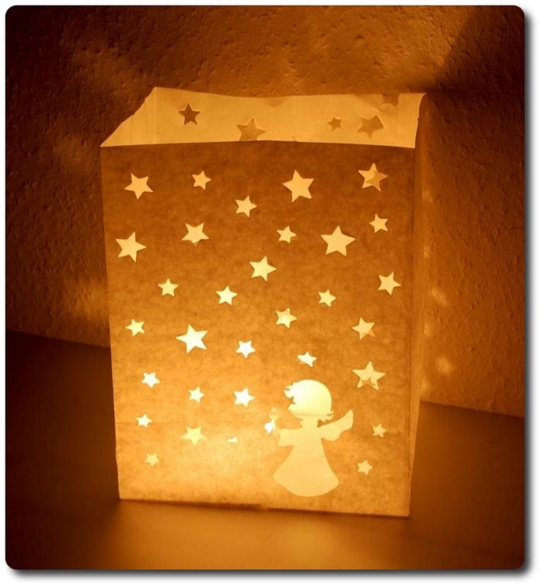 10er Pack Candle Bags "Stardust" in weiß