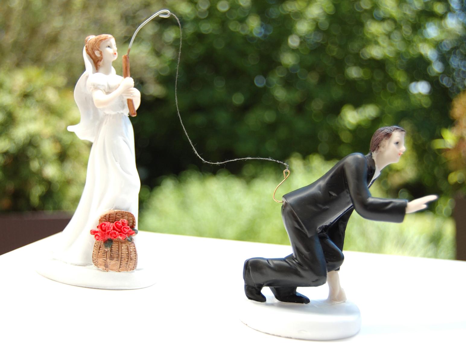 Tortenfigur "Groom Fishing" 2-teilig
