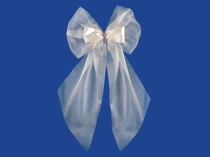 2 Schleifen in creme - Kirchenbank-Schmuck