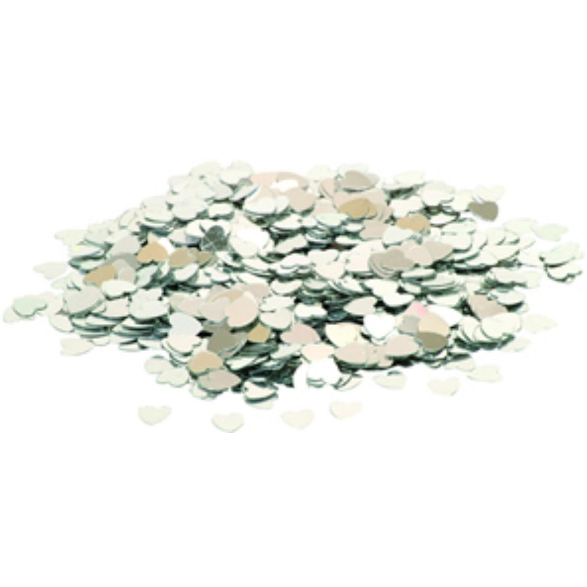 1 Päckchen (14gr.) "Herz" Konfetti in Silber