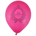 8 Luftballons "Just Married" in pink