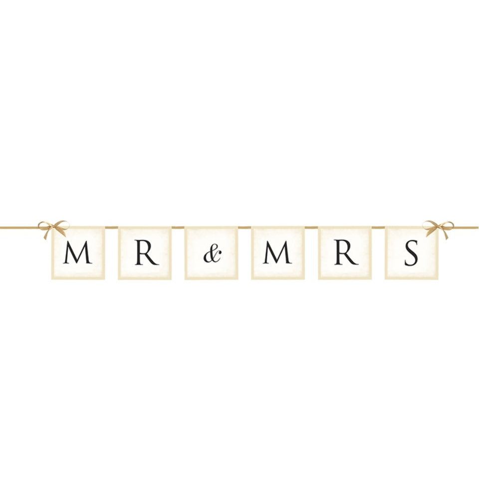 Girlande MR & MRS -77cm