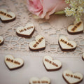 25 Holz Konfetti "MR&MRS"