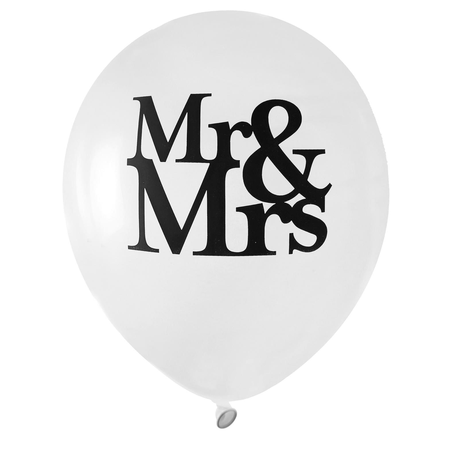 8 Luftballons "MR & MRS"