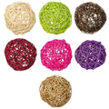 10 Rattankugeln Mix (Ø 3,4 & 7cm) in 7 Farben