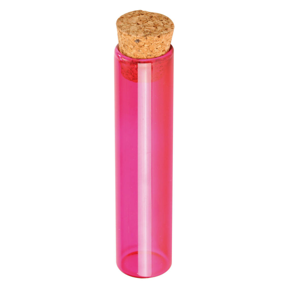Reagenzglas mit Korken in Pink -12cm