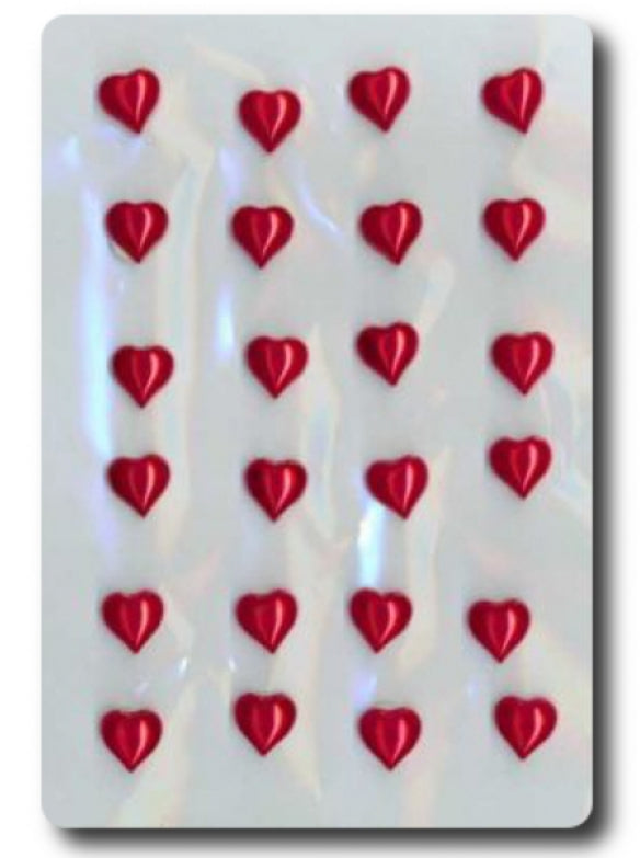 24 Herzsticker in rot
