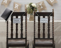 Stuhlschilder "MR & MRS" Vintage