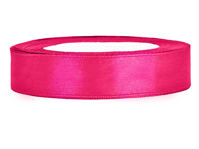Satinband 12mm x 25m in Hot-Pink