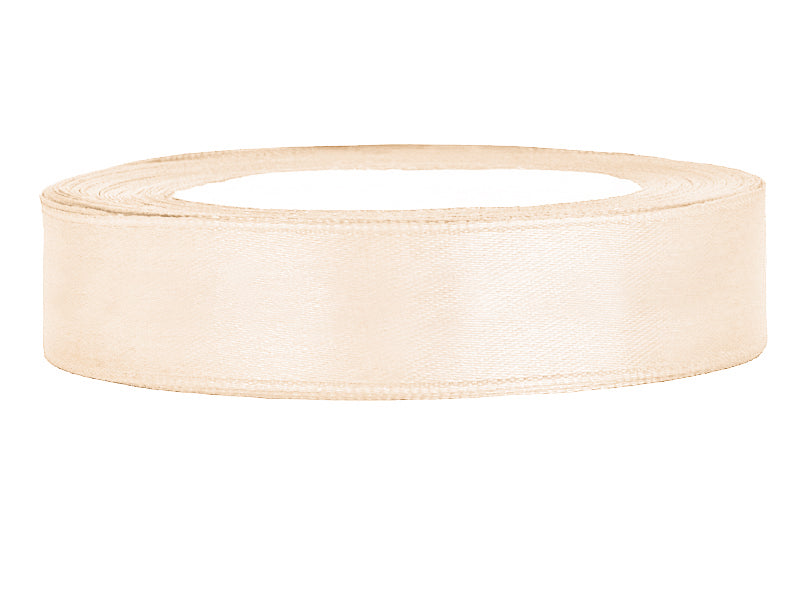 Satinband 12mm x 25m in Ivory