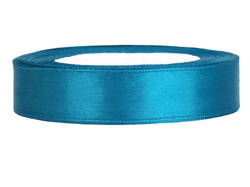 Satinband 12mm x 25m in Türkis