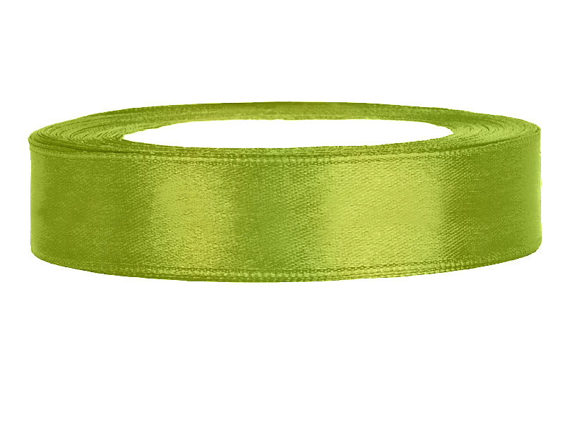 Satinband 12mm x 25m in Apfelgrün