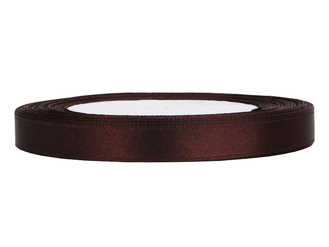 Satinband 6mm x 25m in Braun