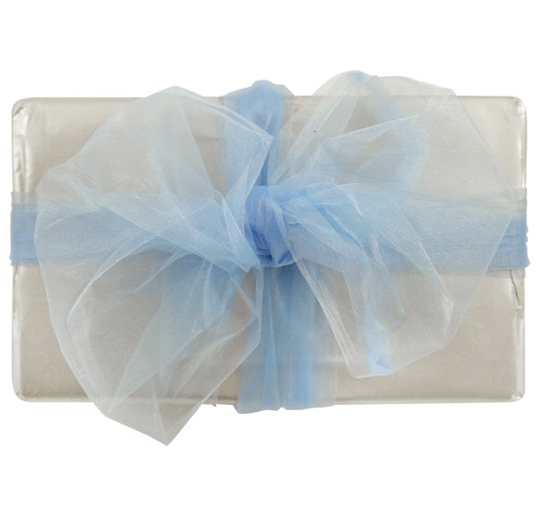 Organza Stoff 25m x 28cm in Babyblau