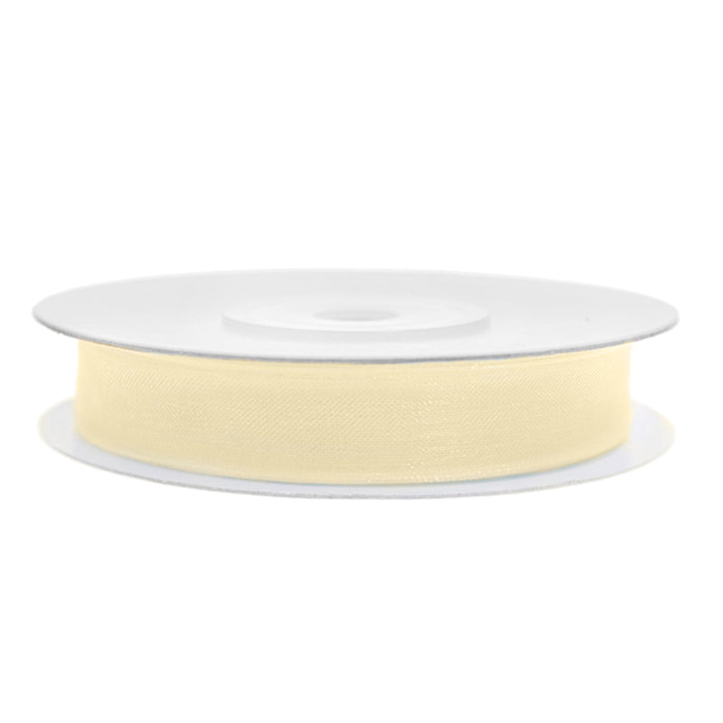 Chiffonband 6mm x 25m in Creme