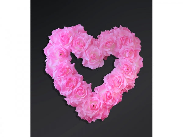 Großes Blumenherz in pink -für die Motorhaube