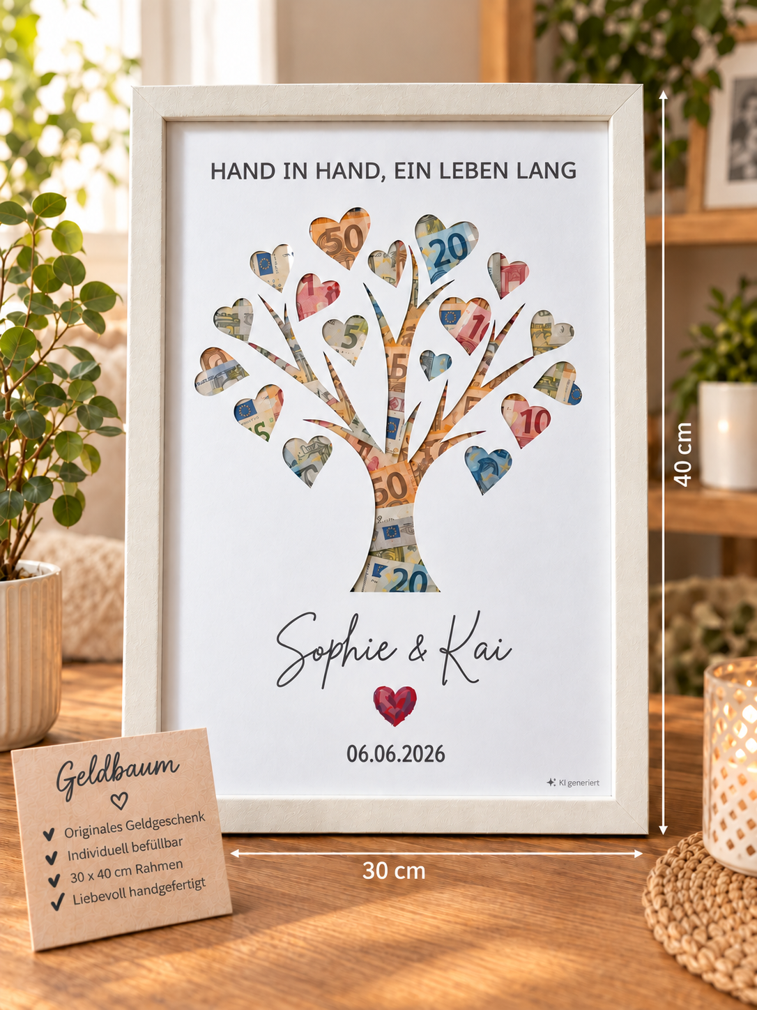 Personalisiertes Geldgeschenk "Geldbaum"