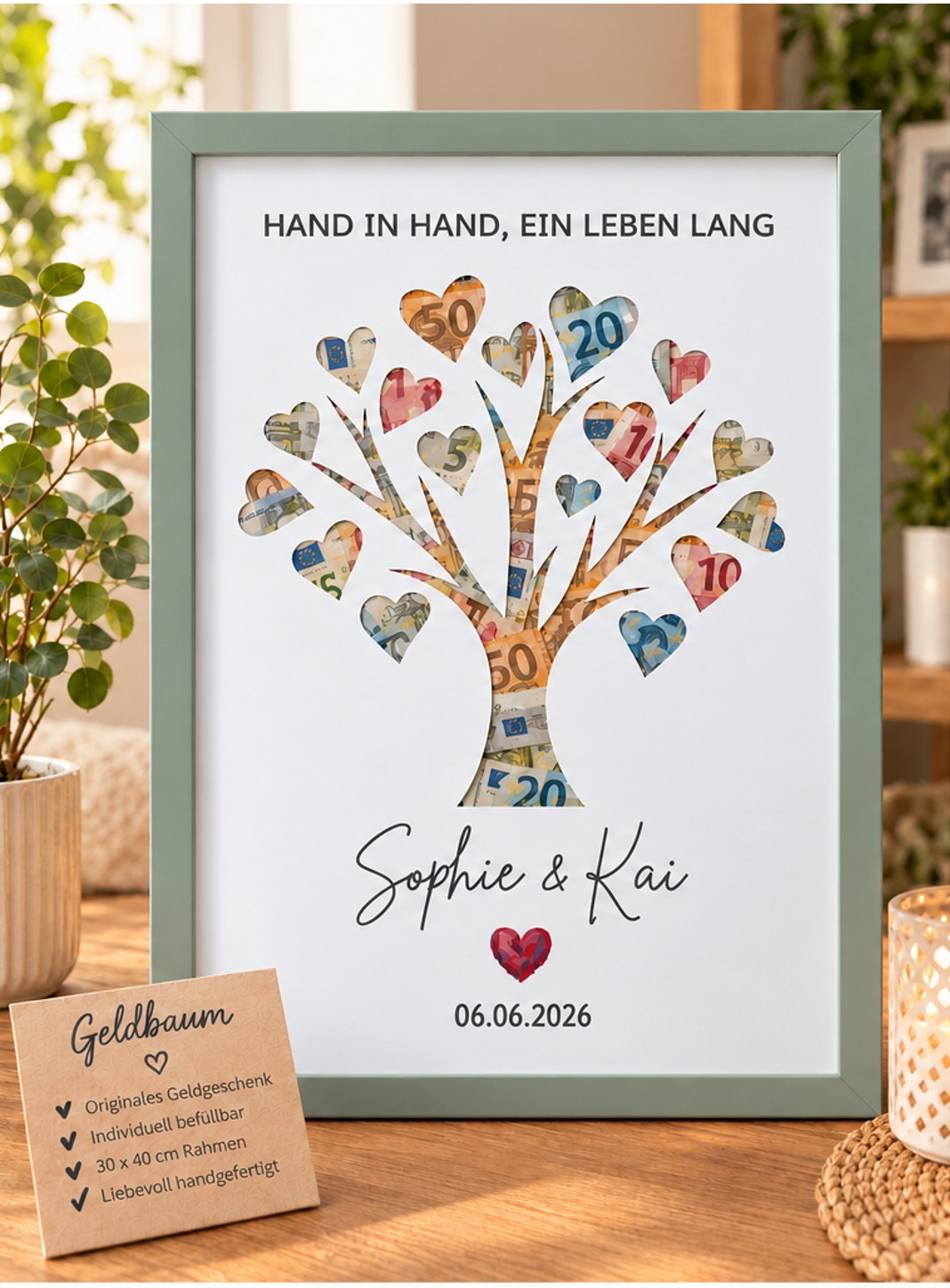 Personalisiertes Geldgeschenk "Geldbaum"