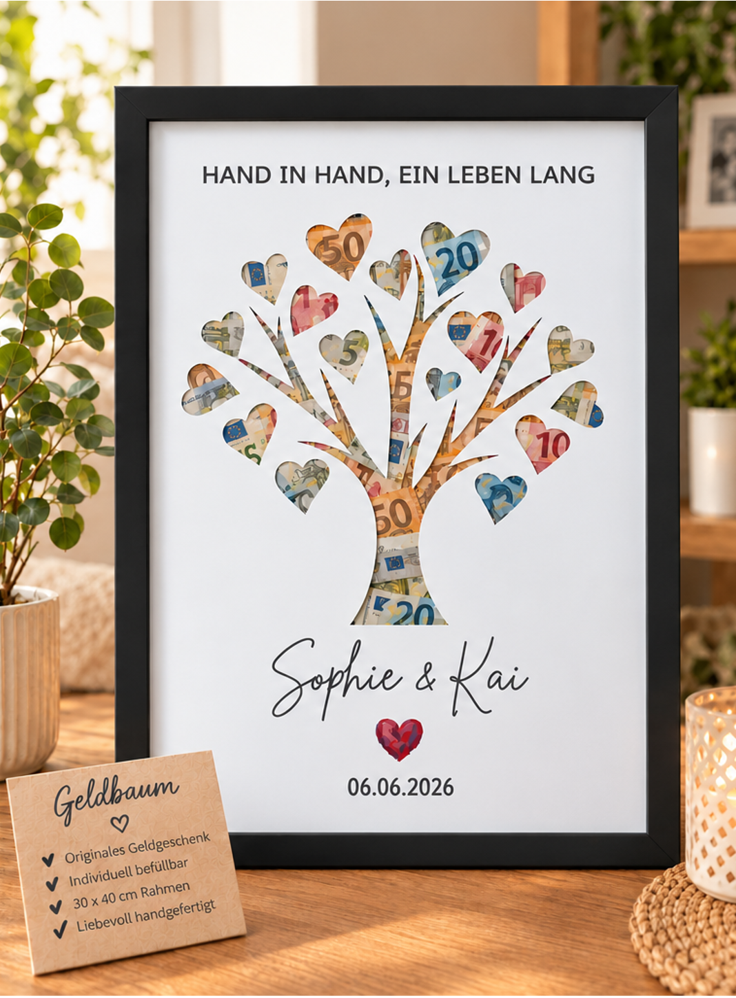 Personalisiertes Geldgeschenk "Geldbaum"