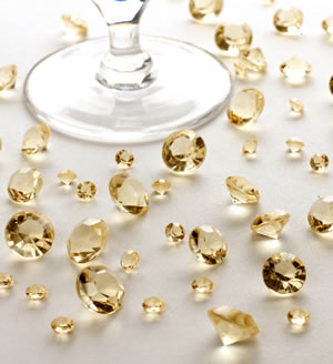 ca.300-350 Stück Dekodiamanten Gold (5mm, 10mm, 12mm)