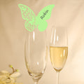 10 Platzkarten "Schmetterling" ans Glas in Hellgrün (pastell)