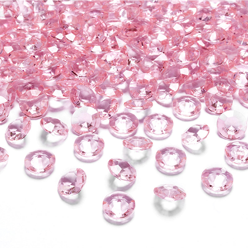 100 Dekodiamanten 12mm Hellrosa