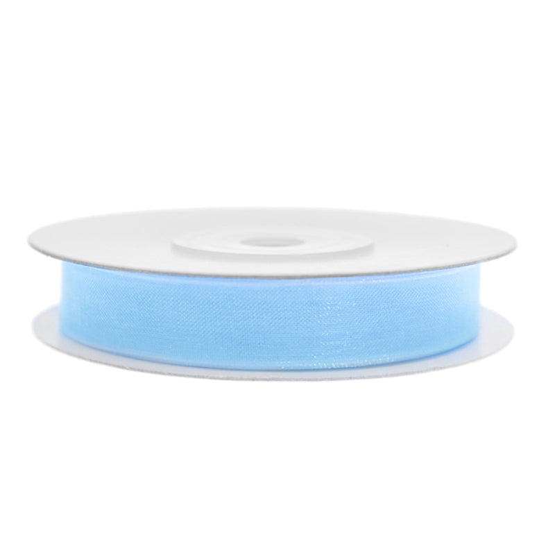 Chiffonband 6mm x 25m in Himmelblau