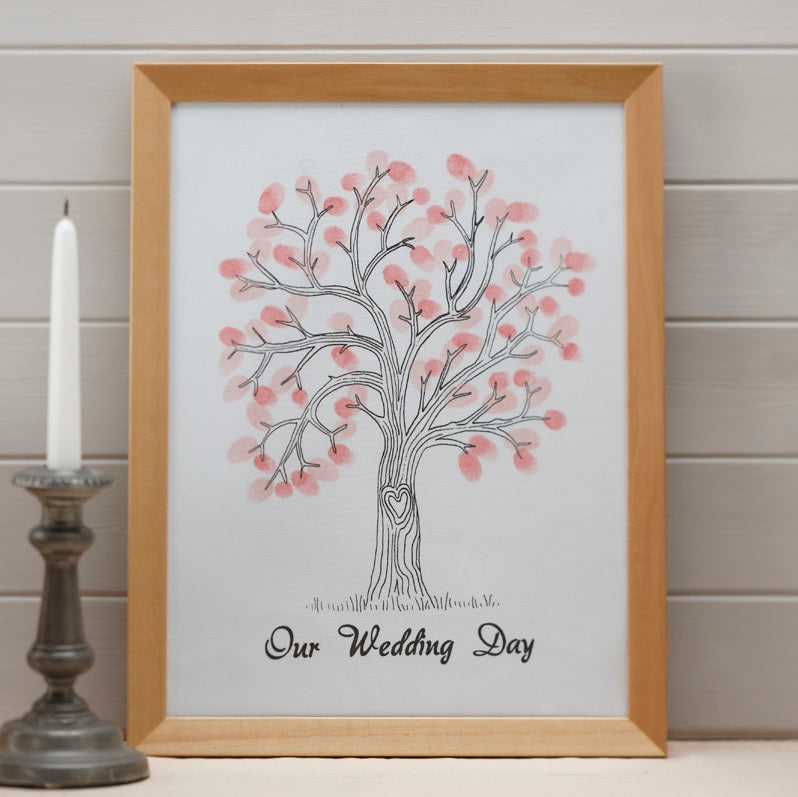 Hochzeitsbaum (Fingerabdruck-Baum) Rosa - Die Gästebuch-Alternative