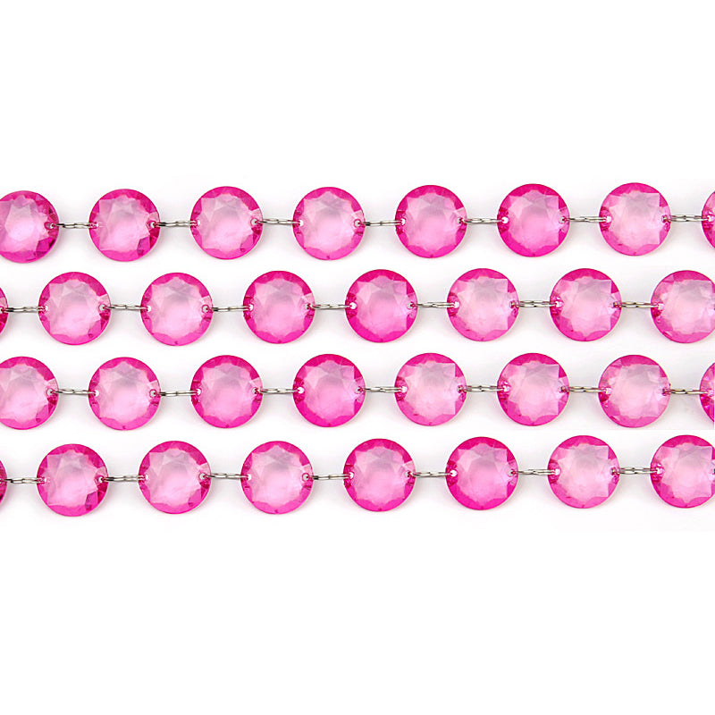 1,0m Girlande "Diamant" Hotpink