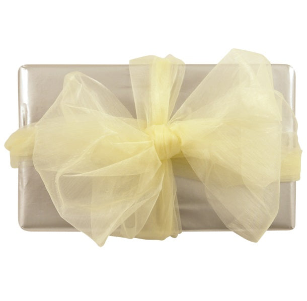 Organza Stoff 25m x 28cm in Ivory