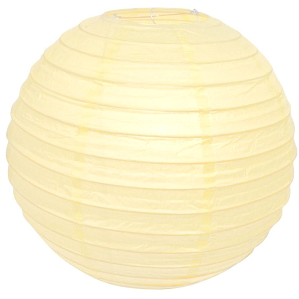 Lampion "Rund" 30cm in ivory