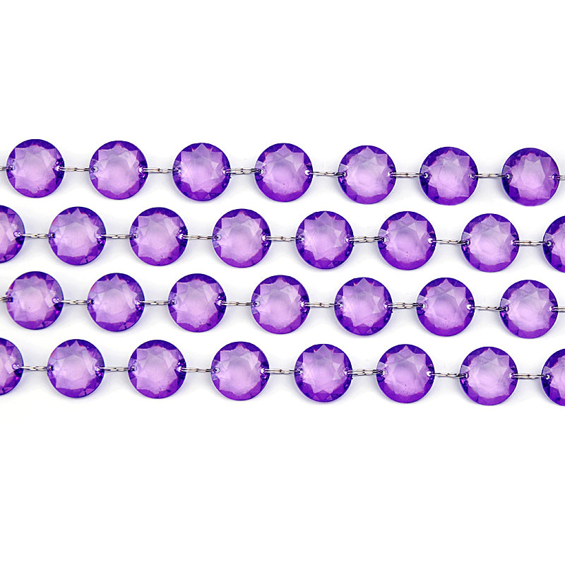 1,0m Girlande "Diamant" Lila-Dunkel